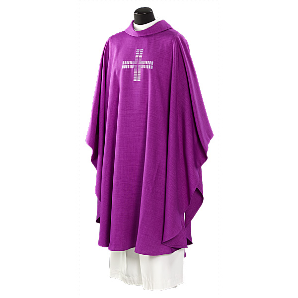 Casel violett mit Kreuz