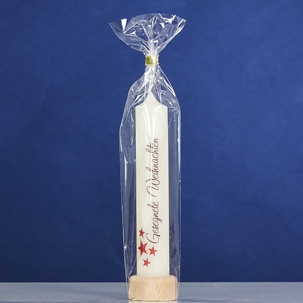 Geschenkset "Gesegnete Weihnachten" - Kerze inkl. Leuchter