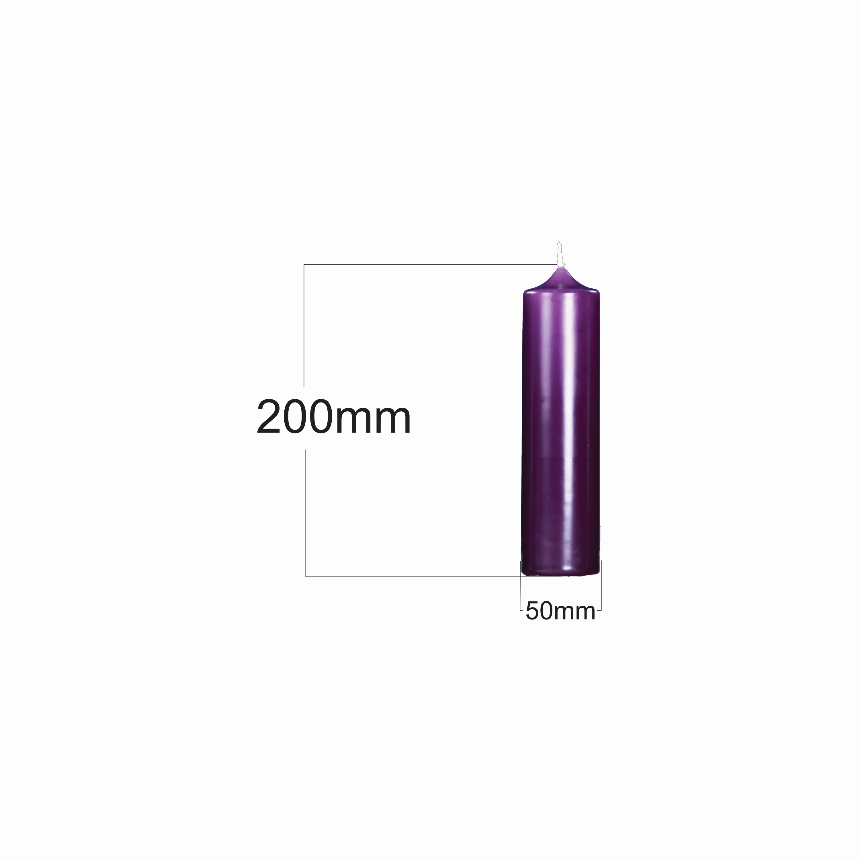 Kirchen-Adventskerzen 200/50mm violett