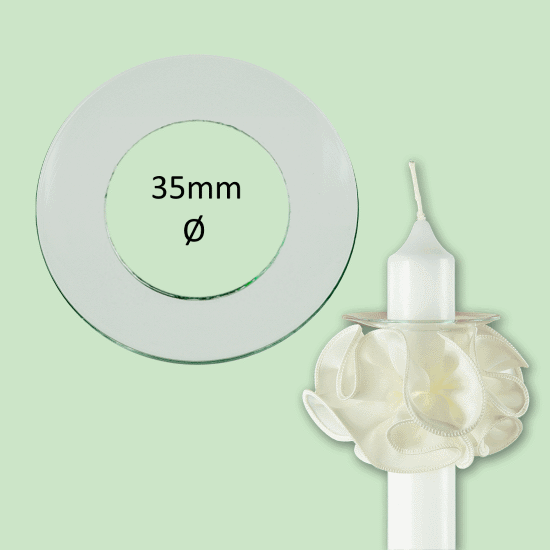 Tropfenfänger aus Glas für Kerzen Ø 3,5cm