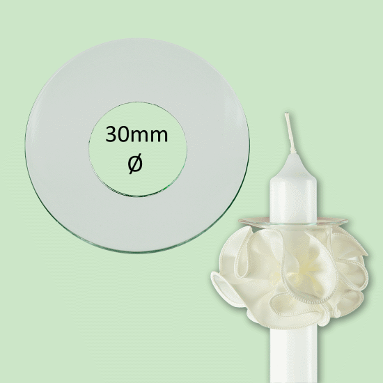 Tropfenfänger aus Glas für Kerzen Ø 3cm
