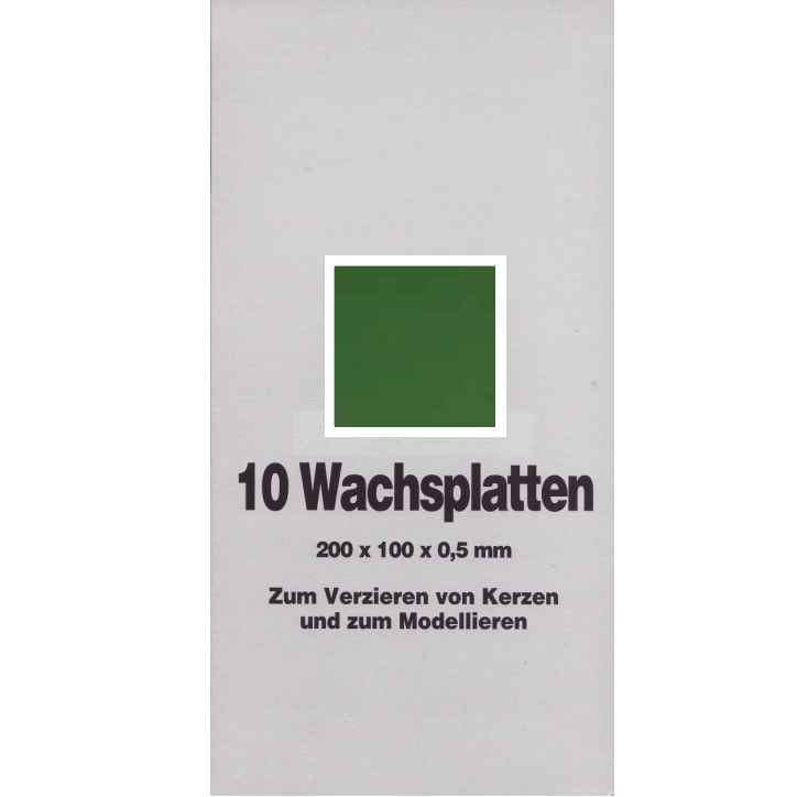 Wachsfolien 20x10cm 65 Laubgrün