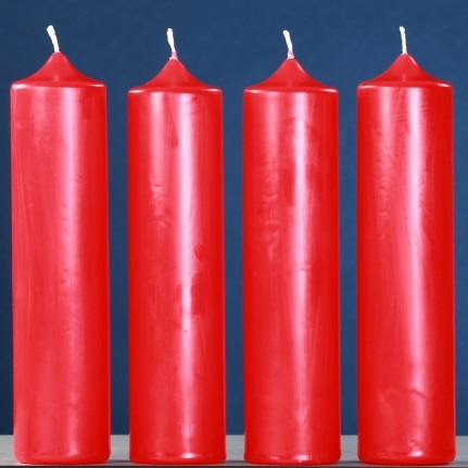 Kirchen-Adventskerzen 250/30mm rot