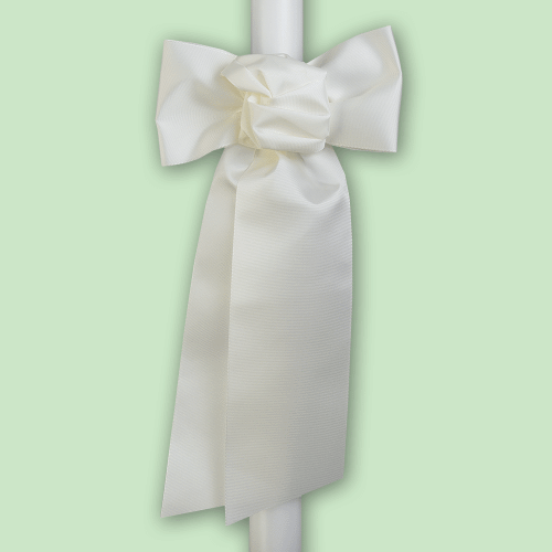 Kerzenschleife Taft creme (207)