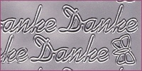 Sticker Danke silber