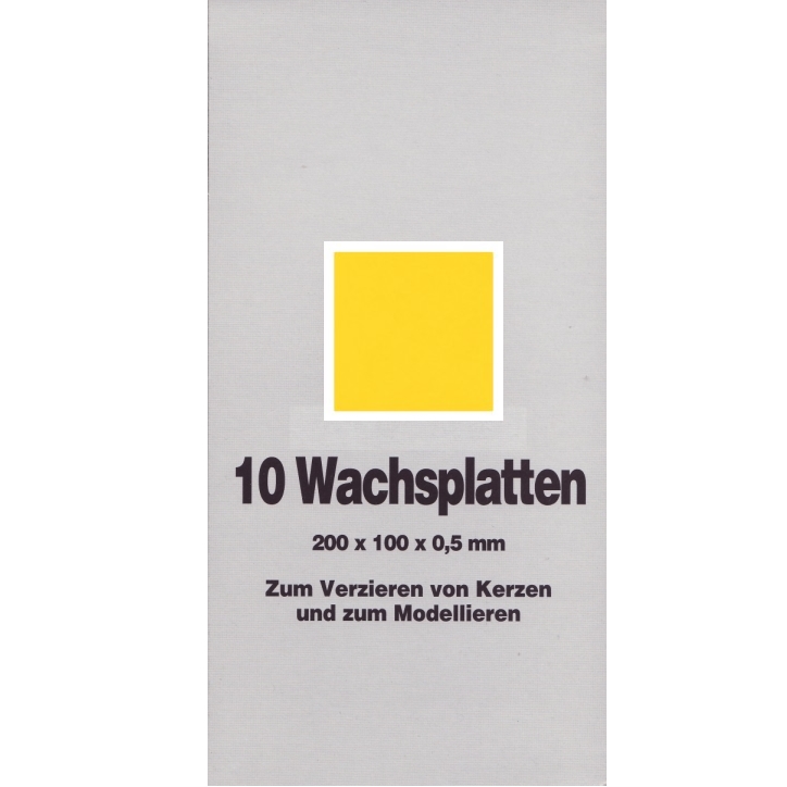 Wachsfolien 20x10cm 15 Sonnengelb