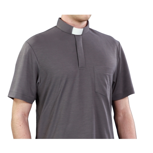 Priester-Poloshirt Dunkelgrau - Gr. M, METZLER