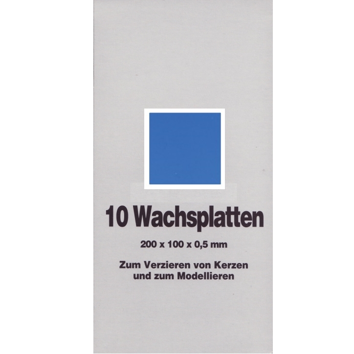 Wachsfolien 20x10cm 54 Mittelblau