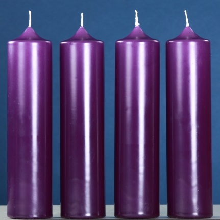 Kirchen-Adventskerzen 200/50mm violett