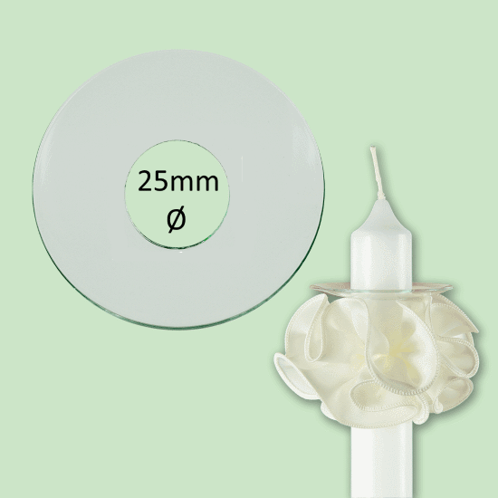 Tropfenfänger aus Glas für Kerzen Ø 2,5cm