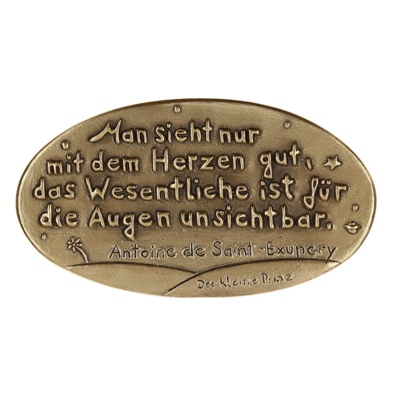 Bronzeplakette PL205 "Der kleine Prinz" 