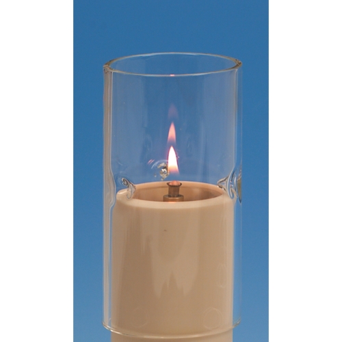 Windschutzglas zylindrisch für 8cm