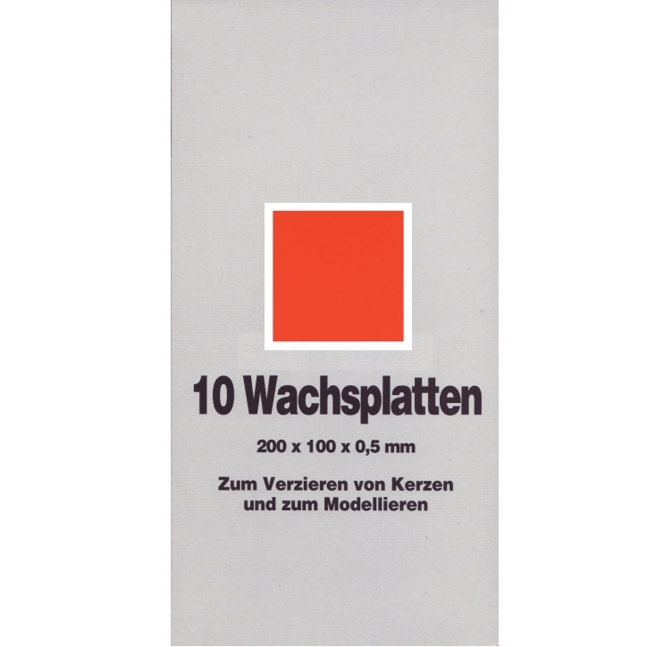 Wachsfolien 20x10cm 30 Hellrot