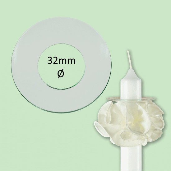 Tropfenfänger aus Glas für Kerzen Ø 3,2cm