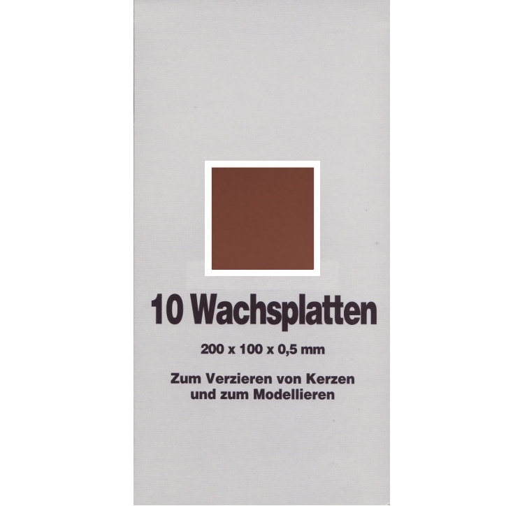 Wachsfolien 20x10cm 84 Hellbraun