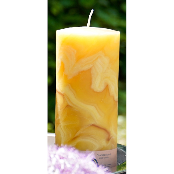 100% Bienenwachskerze 100/60mm NATUR, handgeknetet