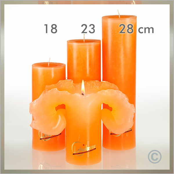 Lotus-Kerze Basic-Trend Gr.2 23cm orange
