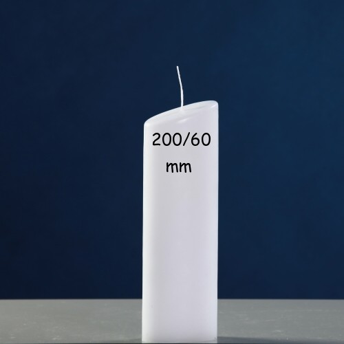 Ovalkerze 200/60mm weiß