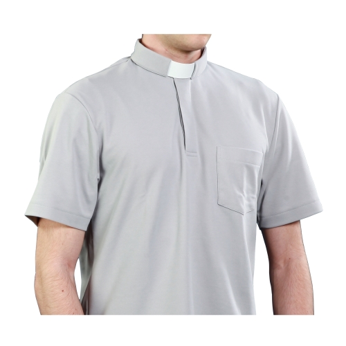 Priester-Poloshirt Hellgrau - Gr. S, METZLER