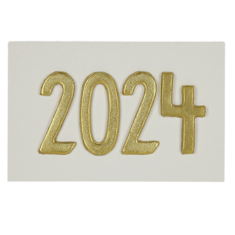 Jahreszahl GOLD /groß "2024"  für Osterkerze