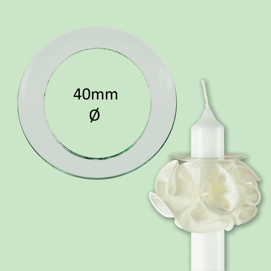 Tropfenfänger aus Glas für Kerzen Ø 4cm