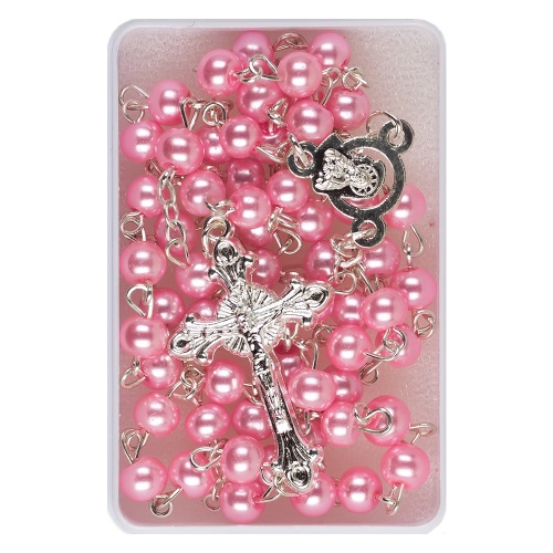 Rosenkranz Wachsperle rosa