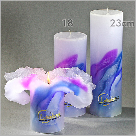 Lotus-Kerze Art, Blue Passion 23cm