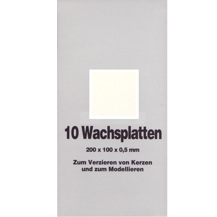 Wachsfolien 20x10cm 70 Weiß