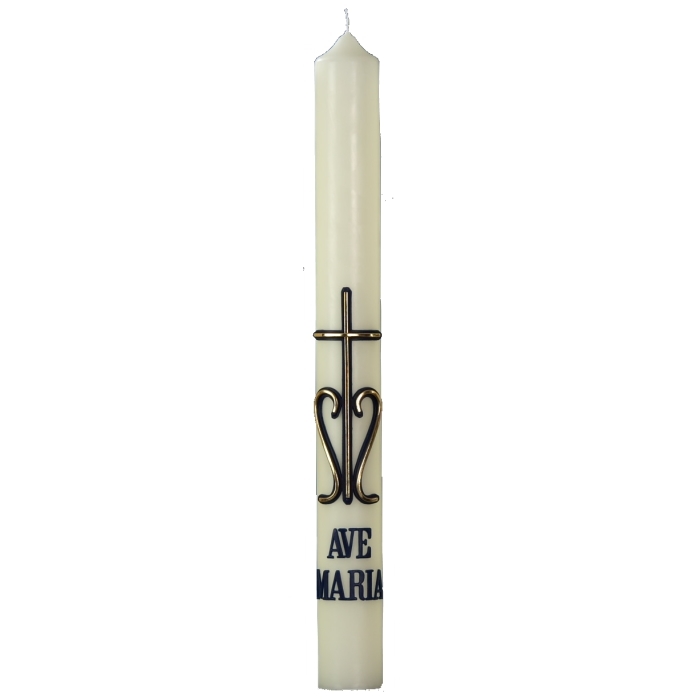 Marienkerze 600/60mm Ave Maria