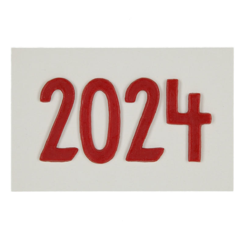 Jahreszahl ROT /groß "2024"  für Osterkerze